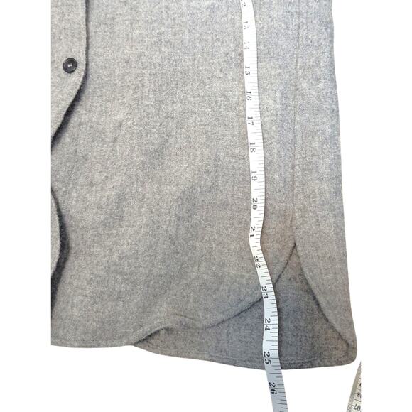 Isabel Marant Gray Wool Shacket Button-Up Shirt Quiet Luxury Designer Size 10 - Picture 7 of 10